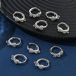 Латунные серьги-кольца из прозрачного кубического циркония&nbsp;XGR0153P-92P