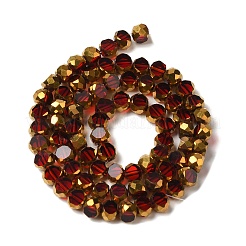 Стеклянные бусины с гальваническим покрытием  EGLA-P061-01B-05