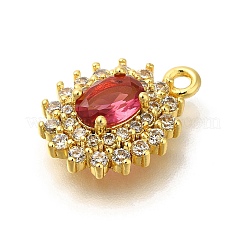 Кубический цирконий из латуни со стеклянными подвесками KK-M295-03G