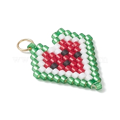 Подвески в форме сердца из стеклянных бусин&nbsp;PALLOY-MZ01136