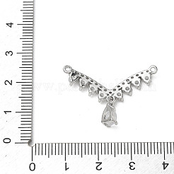 Pendenti in zirconi cubici trasparenti in micro pavè di ottone&nbsp;CU-CBA5C42-05P