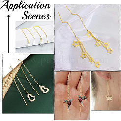 16 шт. латунная фурнитура для сережек-гвоздиков с покрытием KK-BBC0009-79