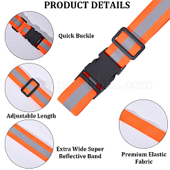 1 ceinture extensible réfléchissante en polyester&nbsp;AJEW-CN0005-26B