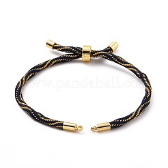 Bracelets argentés en corde de nylon&nbsp;LS-MAK-C003-03G-25