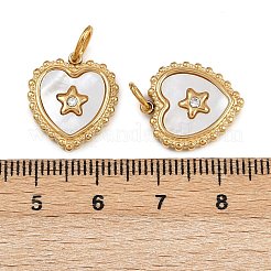 304 Edelstahl Pavé-Anhänger aus natürlichen Muscheln&nbsp;X-STAS-Z152-13G
