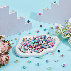 240 шт. 12-х цветные двухцветные смоляные бусины RESI-GO0001-10