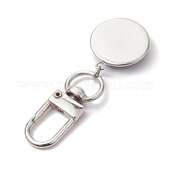 Плоская круглая подвеска с изображением сглаза из нержавеющей стали 304 и смолы&nbsp;HJEW-JM01946-01