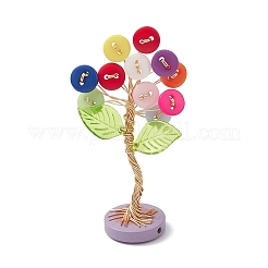 Décorations arbre de vie en bouton de résine&nbsp;PALLOY-JF03414-02