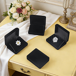 Boîtes à bijoux floquées pour badge&nbsp;CON-WH0112-067B