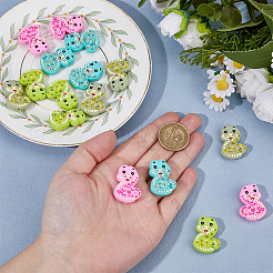 16шт 4 цвета силиконовые бусины SIL-HS0001-09