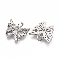 Латунные микропаве прозрачные кубические циркониевые подвески KK-F821-15P