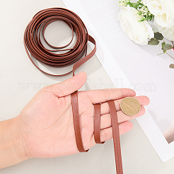 Puレザーリボン  バッグ用  ジュエリー作り  DIYクラフト  ココナッツブラウン  1/4インチ（8mm）  約5.47ヤード（5m）/バンドル&nbsp;DIY-WH20011-93B-06