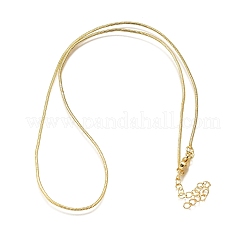 Ожерелья из круглой змейки из латуни толщиной 1 мм&nbsp;NJEW-M108-35G
