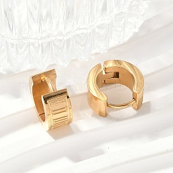 Серьги-кольца из нержавеющей стали 304 с эффектом полировки EJEW-M001-39G