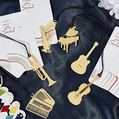 12 шт. 6 стиля латунных закладок с кисточкой OFST-CP0001-04