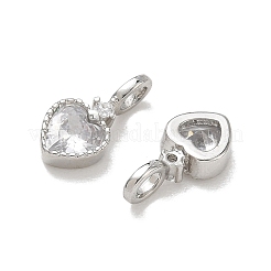 Messingpflaster klare Zirkonia Charms&nbsp;CU-CBA6E4E-19P-B
