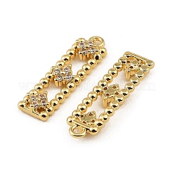 Pendentifs en laiton zircon cubique transparent&nbsp;CU-CBAF17A-05G