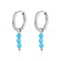 Круглые серьги-кольца с кисточками из нержавеющей стали&nbsp;XZ6750-1