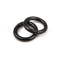 304ステンレススチールオープン丸カン  イオンプレーティング（ip）  ブラック  4x0.7mm  内径：2.4mm  21ゲージ&nbsp;SA-CBAF81C-01D-EB