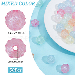 50 шт. Светящиеся акриловые бусины&nbsp;OACR-SC0001-44