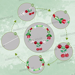 Набор для самостоятельного изготовления браслета из вишни&nbsp;DIY-SC0031-17