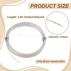 2-слойная латунная ювелирная проволока KK-WH0084-26C