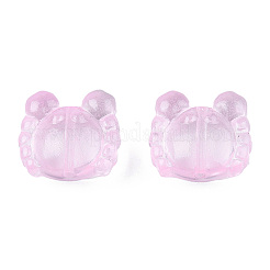 Perles de verre peintes par pulvérisation transparent&nbsp;LS-GLAA-N035-026-C05