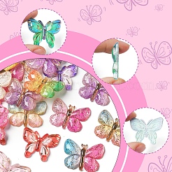 40 шт. 2-х стилевых подвесок из полупрозрачного акрила с принтом MACR-FS0002-04