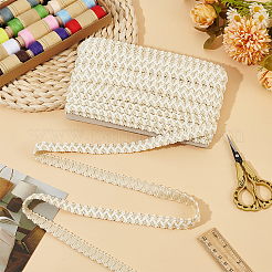 15 ярд плетеной кружевной ленты из искусственной кожи WL-WH0003-02F