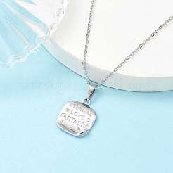 Collana con pendente in ottone con zirconia cubica&nbsp;NJEW-JN04690-01