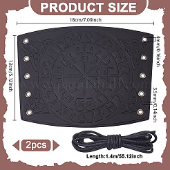 Verstellbares PU-Lederarmband mit Wachs-Baumwollschnüren&nbsp;AJEW-WH0661-27A