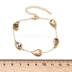 Bracciali a maglie smaltate in acciaio inossidabile 304 per donna&nbsp;SA-K003-06B-G