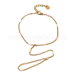 Браслеты из эмалированной нержавеющей стали 304 для женщин BJEW-Z140-02G