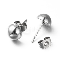 Серьги-гвоздики из нержавеющей стали марки 304 STAS-M166-03-P