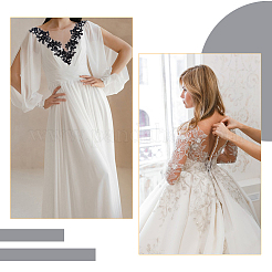 2 ярд полиэстерового кружева с цветочной вышивкой и стеклянными бусинами OCOR-DC0001-27B