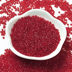 Прозрачные цветные стеклянные круглые бусины&nbsp;SEED-B001-06A-04