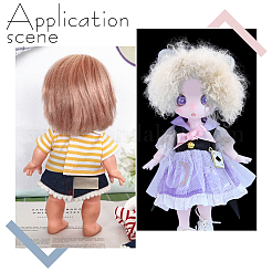 Wolle puppe perücke haar&nbsp;DIY-WH0888-392B-01
