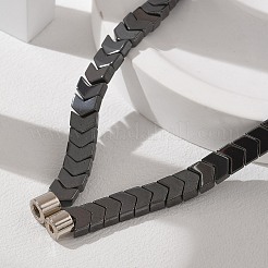 Стрелка синтетические немагнитные гематитовые бусины ожерелья&nbsp;NJEW-R020-11