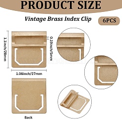 Латунные закладки зажим для страницы&nbsp;AJEW-WH20115-09G