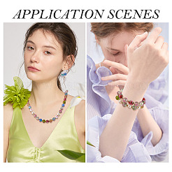 1 нить бусины ручной работы из песочного золота в технике лэмпворк&nbsp;LAMP-TA0002-09F