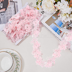 3 ярд полиэстеровой кружевной отделки с цветочной вышивкой&nbsp;OCOR-HY0002-27