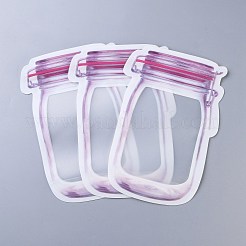Sacchetti sigillati con cerniera a forma di barattolo di vetro riutilizzabili&nbsp;X-OPP-Z001-02-B