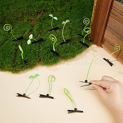 32 шт. 2 заколки для волос из пластиковой кожи аллигатора в виде ростков фасоли PHAR-CP0001-19