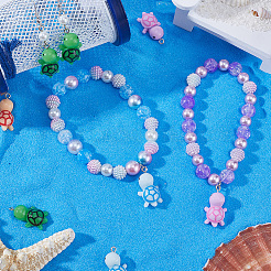 30 шт. 5 цвета непрозрачные подвески из смолы RESI-SC0002-74