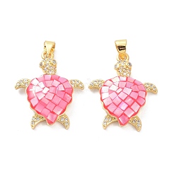 Vrais pendentifs en laiton plaqué 18k or véritable micro pavé zircone cubique clair&nbsp;KK-D004-05G-E