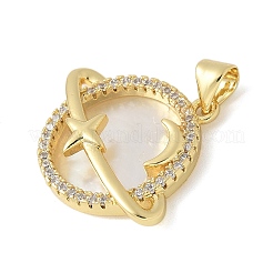 Латунные микро проложить кубического циркония подвески&nbsp;KK-K298-19G-03