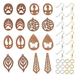 Наборы для изготовления деревянных серег с подвесками своими руками&nbsp;DIY-TA0011-16