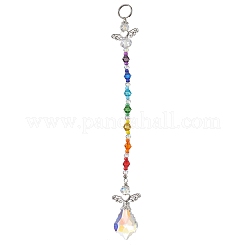 Украшение подвески из сплава ангела и стекла HJEW-JM02031