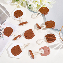 4 пара пряжек из дерева и искусственной кожи&nbsp;DIY-CY0002-24