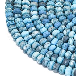 Окрашенные нити бусин из натурального камня-карты G-P575-A21-6x4mm-02